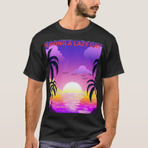 Herren-Laxheit-Tag-Sonnenuntergang-T-Shirt