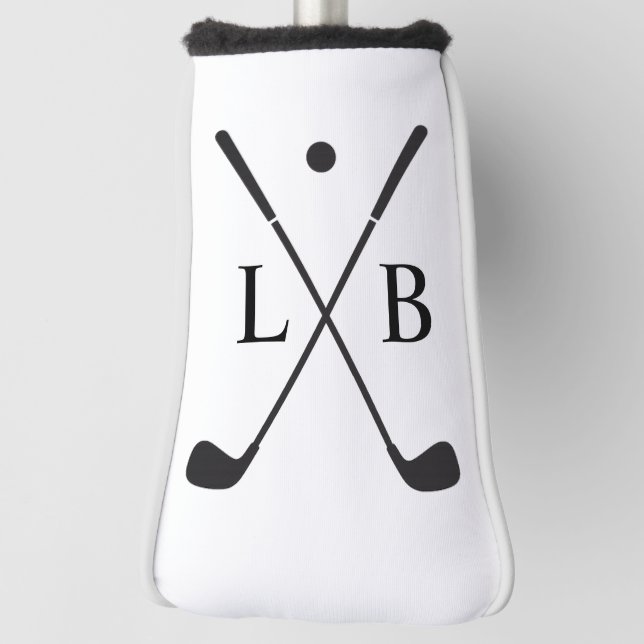 Herren-Leder-Golfhandschuh personalisiert mit Init Golf Headcover (Rotieren 90)