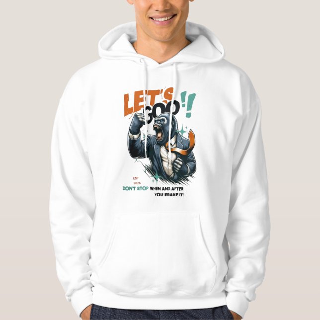HERREN LET'S GOO LERNEN PULLOVER HOODIE  (Vorderseite)