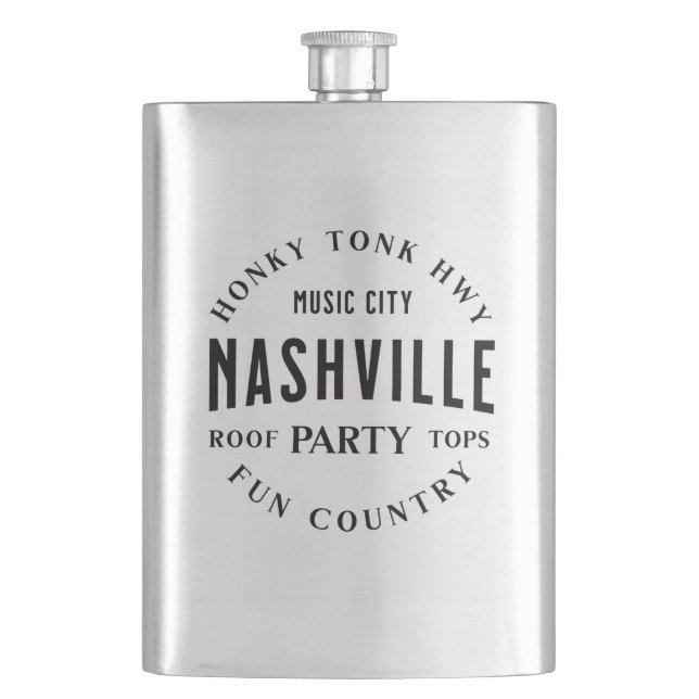 Herren Liquor Country Western Steel Classic Flask Flachmann (Vorderseite)