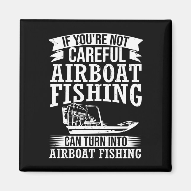 Herren Luftbootkapitän Boot Reiter Luftbootfahren  Magnet (Vorne)