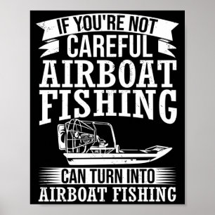 Herren Luftbootkapitän Bootfahrer Luftbootfahren B Poster