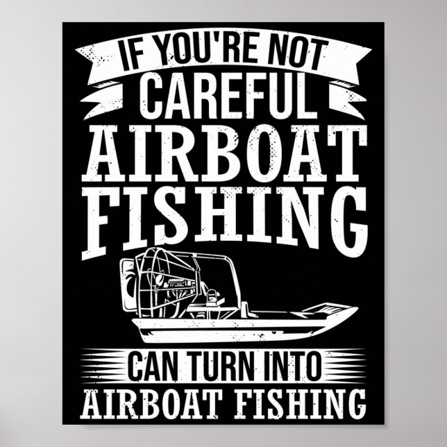 Herren Luftbootkapitän Bootfahrer Luftbootfahren B Poster (Vorne)
