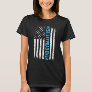 Herren Männer Bester Stiefvater Ever Usa Flagge 4. T-Shirt