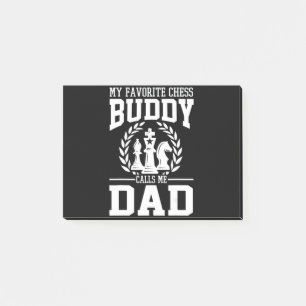 Herren Mein Lieblings-Schachkumpel nennt mich Papa Post-it Klebezettel