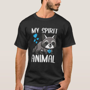 Herren Mein Seelentier Waschbär Ich Liebe Papa Her T-Shirt