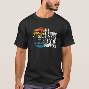 Herren Meine Angelkumpels nennen mich Poppers Angl T-Shirt