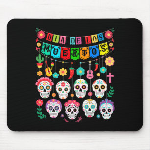 Herren Mexiko Dia De Los Muertos Lustiger Tag Mousepad