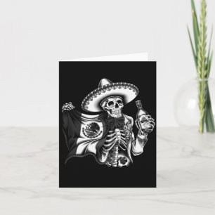 Herren Mexiko Vintage Skelett Dia De Los Muertos Karte