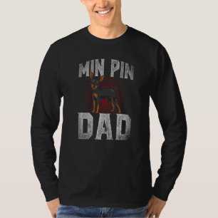 Herren Min Pin Vater Hund Haustierbesitzer Vatert T-Shirt