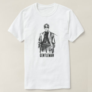 Herren Minimal Mode Skizze Grafik T-Shirt