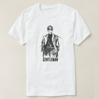 Herren Minimal Mode Skizze Grafik T-Shirt