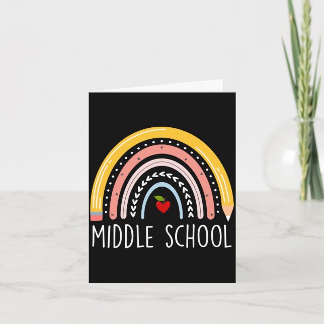 Herren Mittelschullehrer Schüler Team Mitte Karte (Vorderseite)