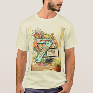 Herren Modernes Minimalistisches Grafik T-Shirt -