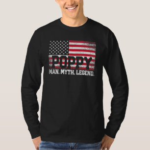 Herren Mohn Der Mann Mythos Legende Amerikanische T-Shirt