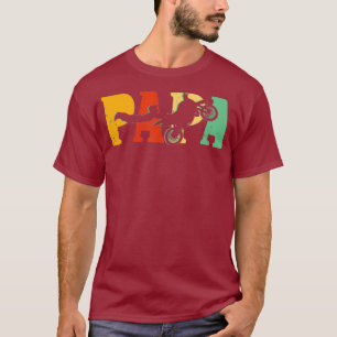 Herren Motocross vintage RETRO Motorrad PAPA Vater T-Shirt