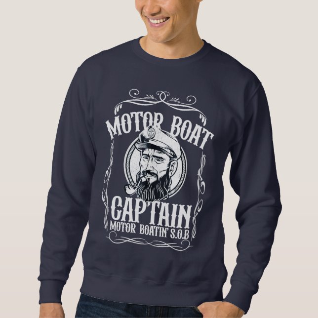 Herren Motorboot Kapitän Shirt (Vorderseite)