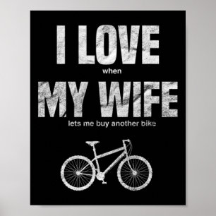 Herren Mountainbike Ich liebe es, wenn meine Frau Poster