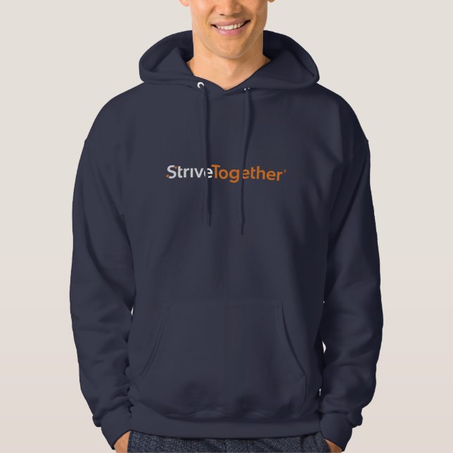 Herren-Navy-Kapuzenpullover Hoodie (Vorderseite)