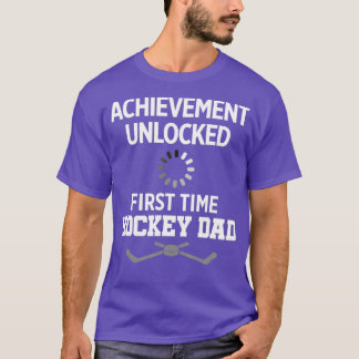 Herren Neuer Papa Zum Ersten Mal Wird Hockey Daddy T-Shirt