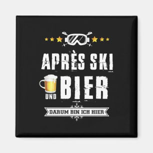 Herren Neuheit Après-Ski-Party-Bier-Shirt Skifahre Magnet