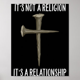 Herren nicht eine Religion eine Beziehung Kreuz Poster