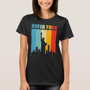Herren Nueva York Spanisch New York Retro-Stil Vin T-Shirt