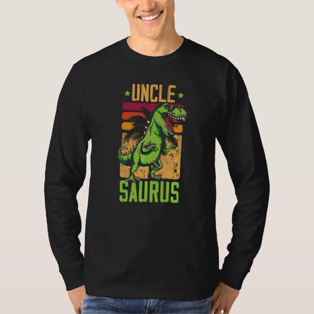 Herren Onkel Saurus Onkel Saurus Rex Dinosaur Pass T-Shirt (Vorderseite)