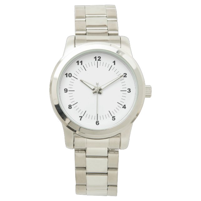 Herren-Oversized Silver Armlehne Watch Armbanduhr (Vorderseite)