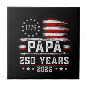 Herren Papa Amerikanische Flagge 250 Jahre 4. Juli Fliese