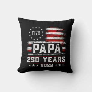Herren Papa Amerikanische Flagge 250 Jahre 4. Juli Kissen