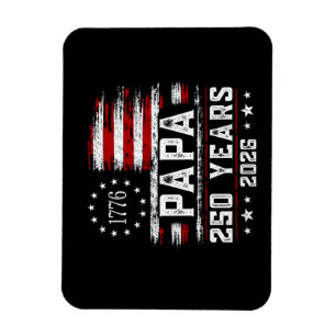 Herren Papa Amerikanische Flagge 250 Jahre 4. Juli Magnet