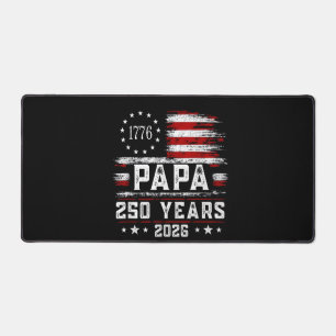 Herren Papa Amerikanische Flagge 250 Jahre 4. Juli Schreibtischunterlage