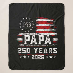 Herren Papa Amerikanische Flagge 250 Jahre 4. Juli Sherpadecke
