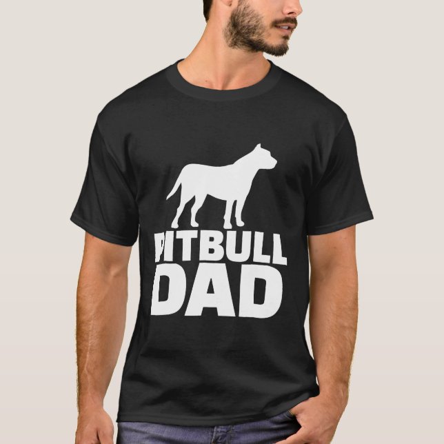 Herren Pitbull Papa Neu T-Shirt (Vorderseite)