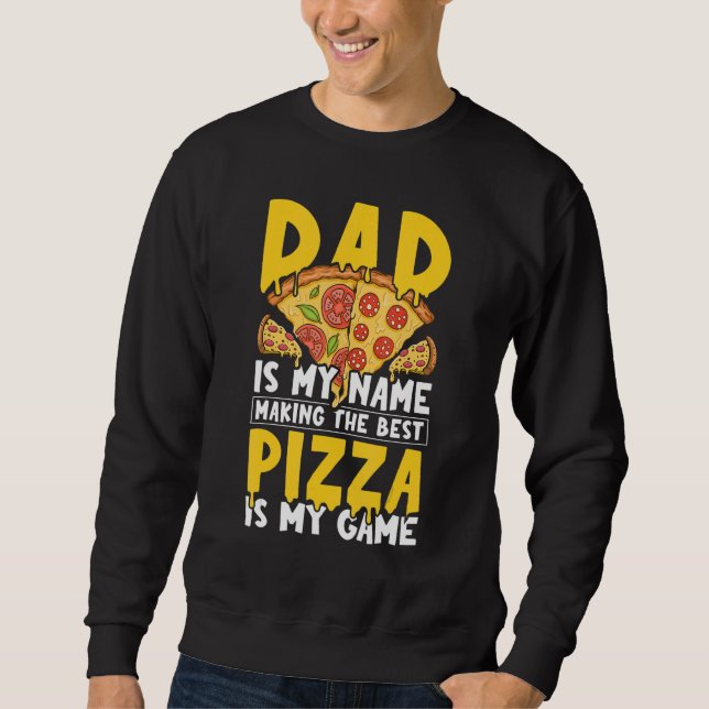 Herren Pizzeria Professioneller Pizza Bäcker Vater Sweatshirt (Vorderseite)