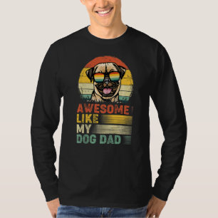 Herren Pug Vintage Großartig Wie Mein Hund Papa T-Shirt
