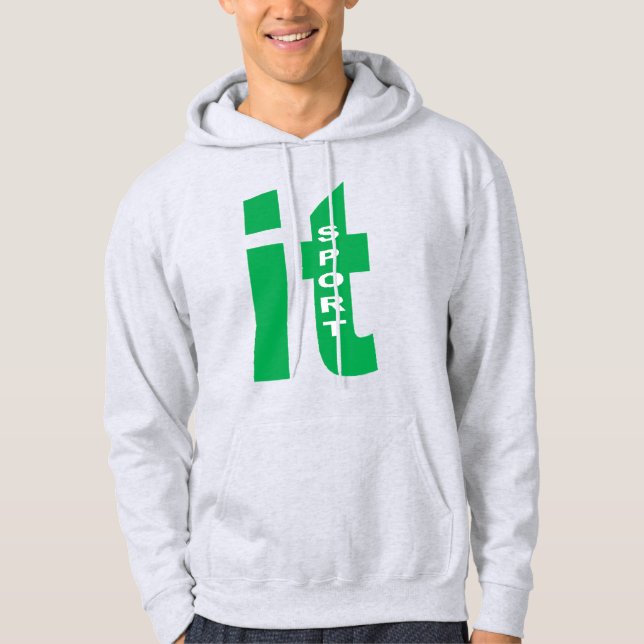 Herren Pullover Kapuzenpullover aschgrau ITALIA  S (Vorderseite)