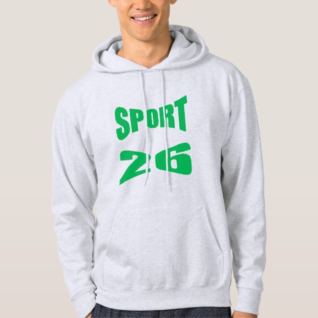 Herren Pullover Kapuzenpullover aschgrau SPORT 26 (Vorderseite)