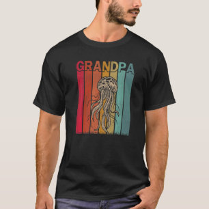 Herren Qualle Retro-Stil Vintage Opa Grafik T-Shirt