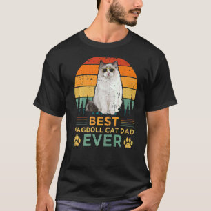 Herren Ragdoll Katze Vintage Bester Ragdoll Katzen T-Shirt