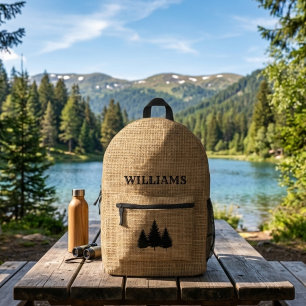 Herren rampeln rustikale personalisierte Wandertou Bedruckter Rucksack