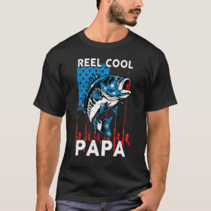 Herren Reel Cool Papa 4. Juli Amerikanische Flagge T-Shirt