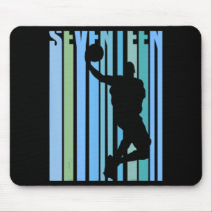 Herren Retro Basketball 17. Geburtstag Kinder Jung Mousepad