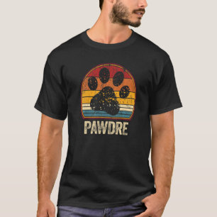 Herren Retro Hund Vater Katze Papa Pawdre Haustier T-Shirt