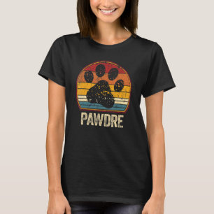 Herren Retro Hund Vater Katze Papa Pawdre Haustier T-Shirt