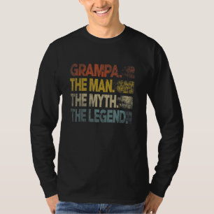 Herren Retro Opa Mann Mythos Legende Vintage Vater T-Shirt