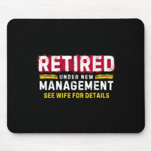 Herren Retro Ruhestand Unter Neuer Leitung Ehefrau Mousepad