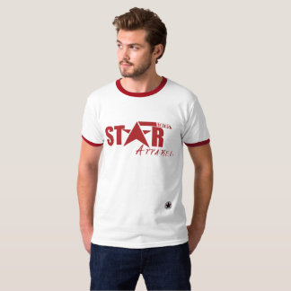 Herren Retro Star Status Apparel Ringer T-Shirt