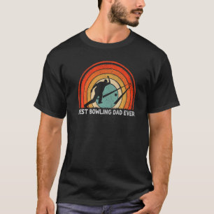 Herren Retro-Stil Vintage Bester Bowling-Vater All T-Shirt